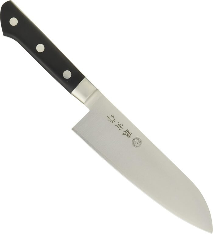 Fujitora Santoku, 6.7 inches (170 mm), Made in Japan, Cobalt Alloy Steel, Double Edged, Versatile Knife, For Meat, Fish, Vegetables, DP Cobalt Alloy Steel Insert, With Ferrule FU-503