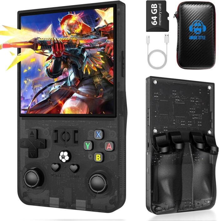 R36MAX Retro Gaming Console, Handheld Game Console with 4000mAh