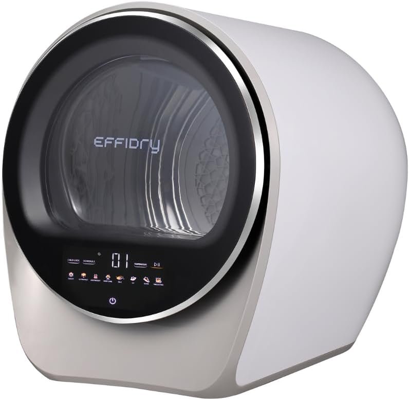 S3 Compact Clothes Dryer,1 cu.ft Capacity, 110V, LCD Control Panel Portable High End Tumble Dryer Machine with Stainless Steel Drum,8 Drying Mode,for Small Spaces S3 Compact Clothes Dryer,1 cu.ft Capacity, 110V, LCD Control Panel Portable High End Tumble Dryer Machine with Stainless Steel Drum,8 Drying Mode,for Small Spaces