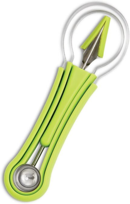 HIC Kitchen 4-in-1 Fruit Tool Set, Stainless Steel Blades