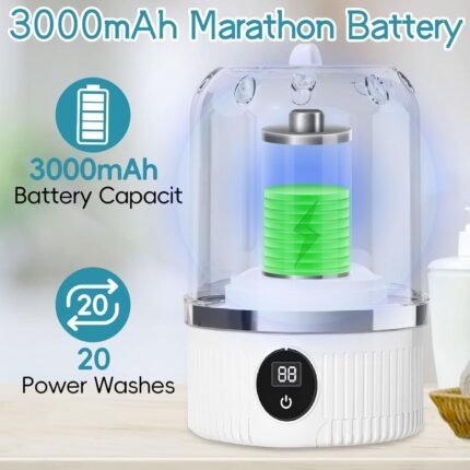 Underwear Washer, 2025 New Portable Mini Washing Machine, Rechargeable Cordless Washer for Underwear, Socks, Baby Clothes, Washing Machine for Apartment, Dorm, Camping