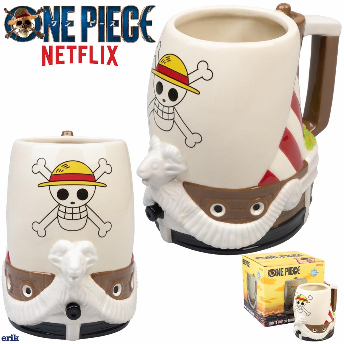 Tankard Mug Pirate Ship Going Merry 3D of the One Piece series «Toy Blog