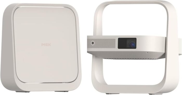 XGIMI Elfin Flip Portable Projector, 1080P Resolution Outdoor Projector, Licensed Netflix, Build-in Adjustable Stand, Lightweight and Compact Design, 400 ISO Lumens, Screen Adaption