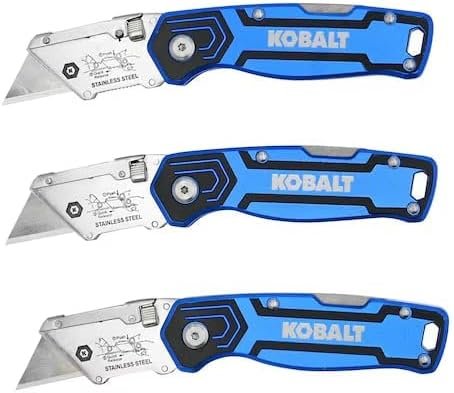 K.balt Blue 3pk Lockback 3/4-in 3 -Blade Folding Utility Knife K.balt Blue 3pk Lockback 3/4-in 3 -Blade Folding Utility Knife