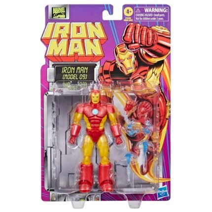 Marvel Legends Series Iron Man (Model 09), Iron Man Comics Collectible 6-Inch Action Figure, Retro-Inspired Blister Card