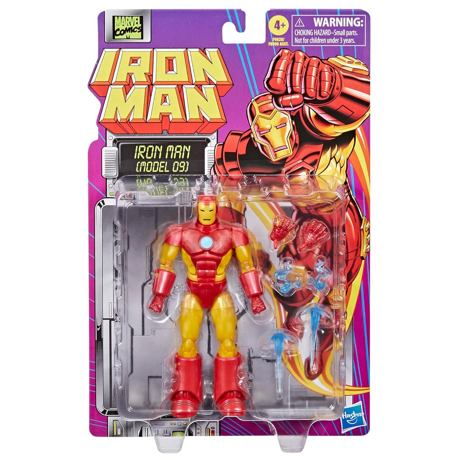 Marvel Legends Series Iron Man (Model 09), Iron Man Comics Collectible 6-Inch Action Figure, Retro-Inspired Blister Card Marvel Legends Series Iron Man (Model 09), Iron Man Comics Collectible 6-Inch Action Figure, Retro-Inspired Blister Card