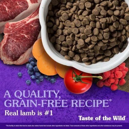 Taste of the Wild Sierra Mountain Grain-Free Canine Recipe with Roasted Lamb Dry Dog Food 28LBS