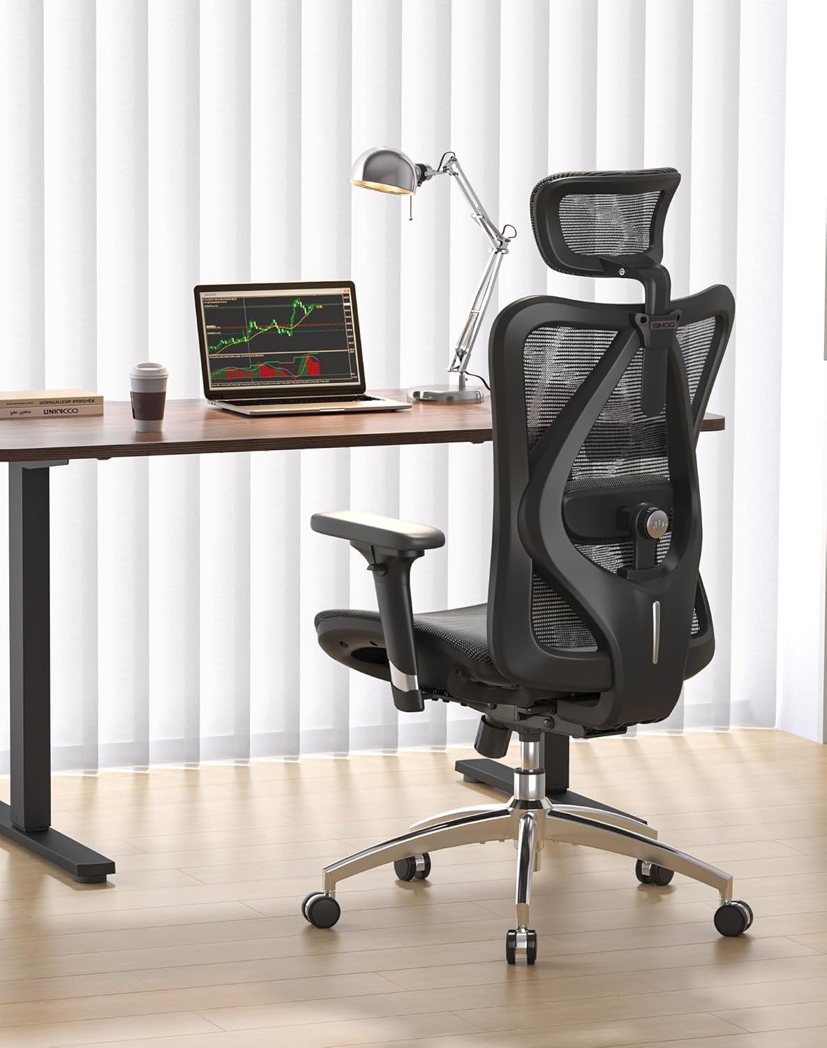 SIHOO M57 Ergonomic Mesh Office Chair, High Back Home Desk Chair with 3D Armrests, Lumbar Support and Adjustable Headrest, Comfortable Computer Chair, Big & Tall Office Chair Hold 330 LBS-Black SIHOO M57 Ergonomic Mesh Office Chair, High Back Home Desk Chair with 3D Armrests, Lumbar Support and Adjustable Headrest, Comfortable Computer Chair, Big & Tall Office Chair Hold 330 LBS-Black