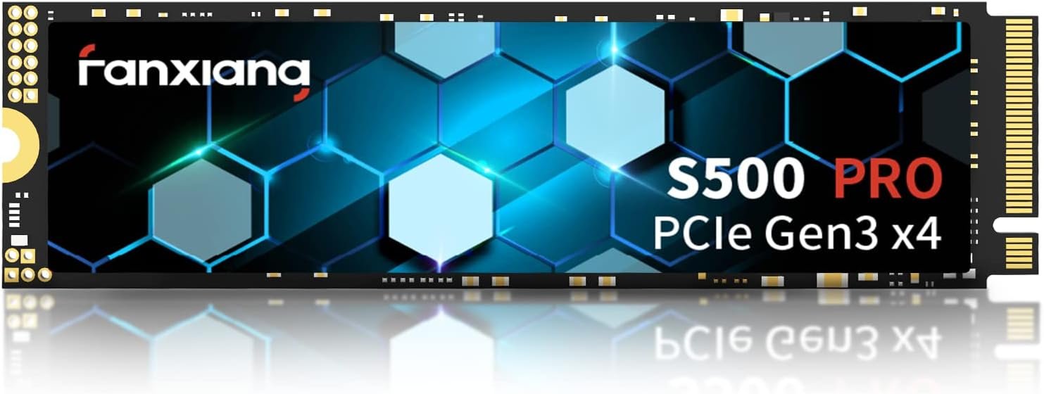 fanxiang S500 Pro 256GB NVMe SSD M.2 PCIe 3.0, Gen 3×4 2280 Internal Solid State Drive, SLC Cache 3D NAND TLC fanxiang S500 Pro 256GB NVMe SSD M.2 PCIe 3.0, Gen 3×4 2280 Internal Solid State Drive, SLC Cache 3D NAND TLC