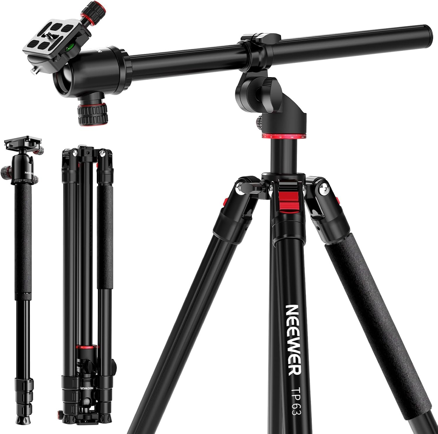 NEEWER 90 Inch Tall Overhead Horizontal Camera Tripod NEEWER 90 Inch Tall Overhead Horizontal Camera Tripod