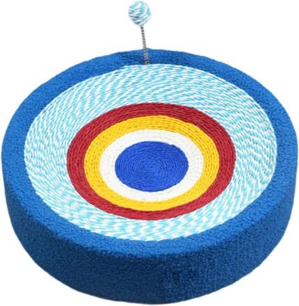 Cat Bed Cats Scratch Pad Bowl Exercise Training Toys Lounge Chasing with Ball, Cat Scratcher Cardboard Scratching Board