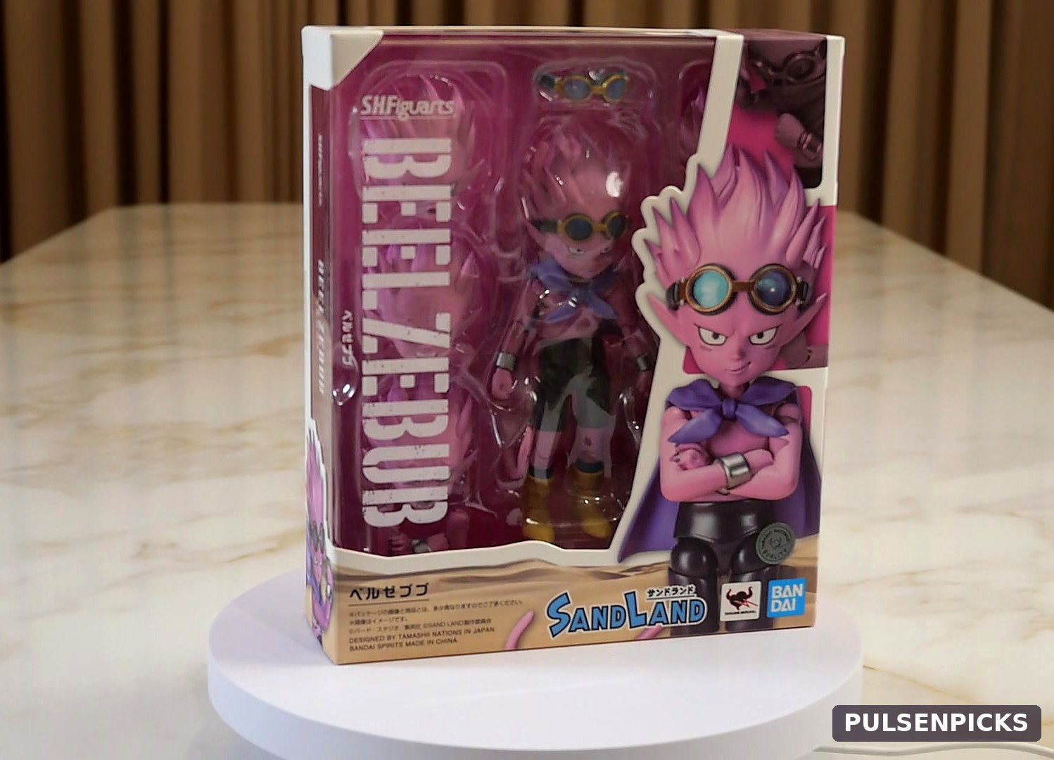 S.H.Figuarts Beelzebub Sand Land toy box angled view