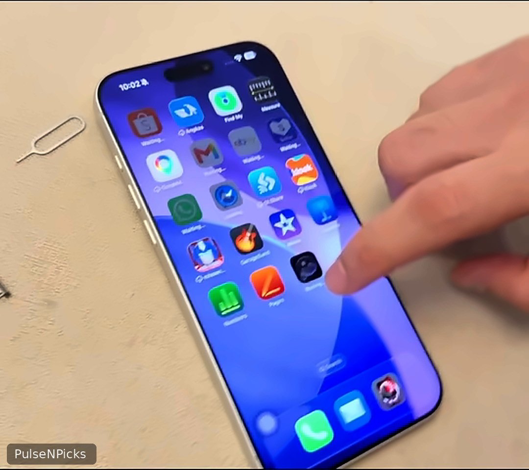 New iPhone displaying app icons after the data transfer