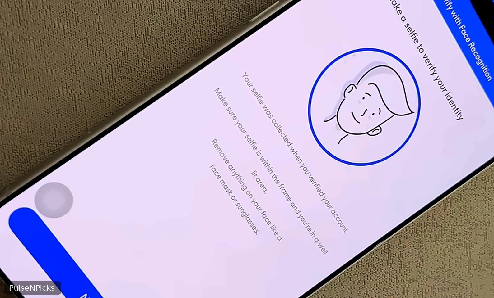 Face verification prompt while setting up GCash on the new iPhone