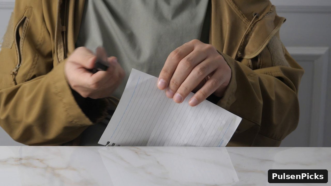 Cutting paper after sharpening a kitchen knife