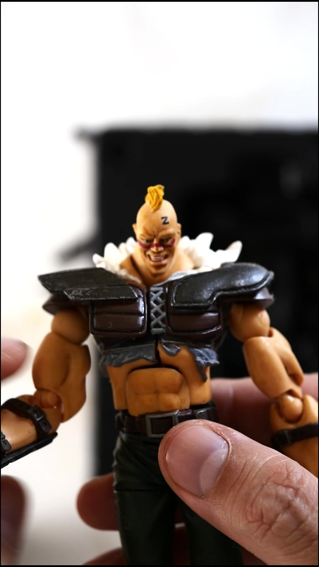 Close-up of Zeed Gang figure's sculpt and armor