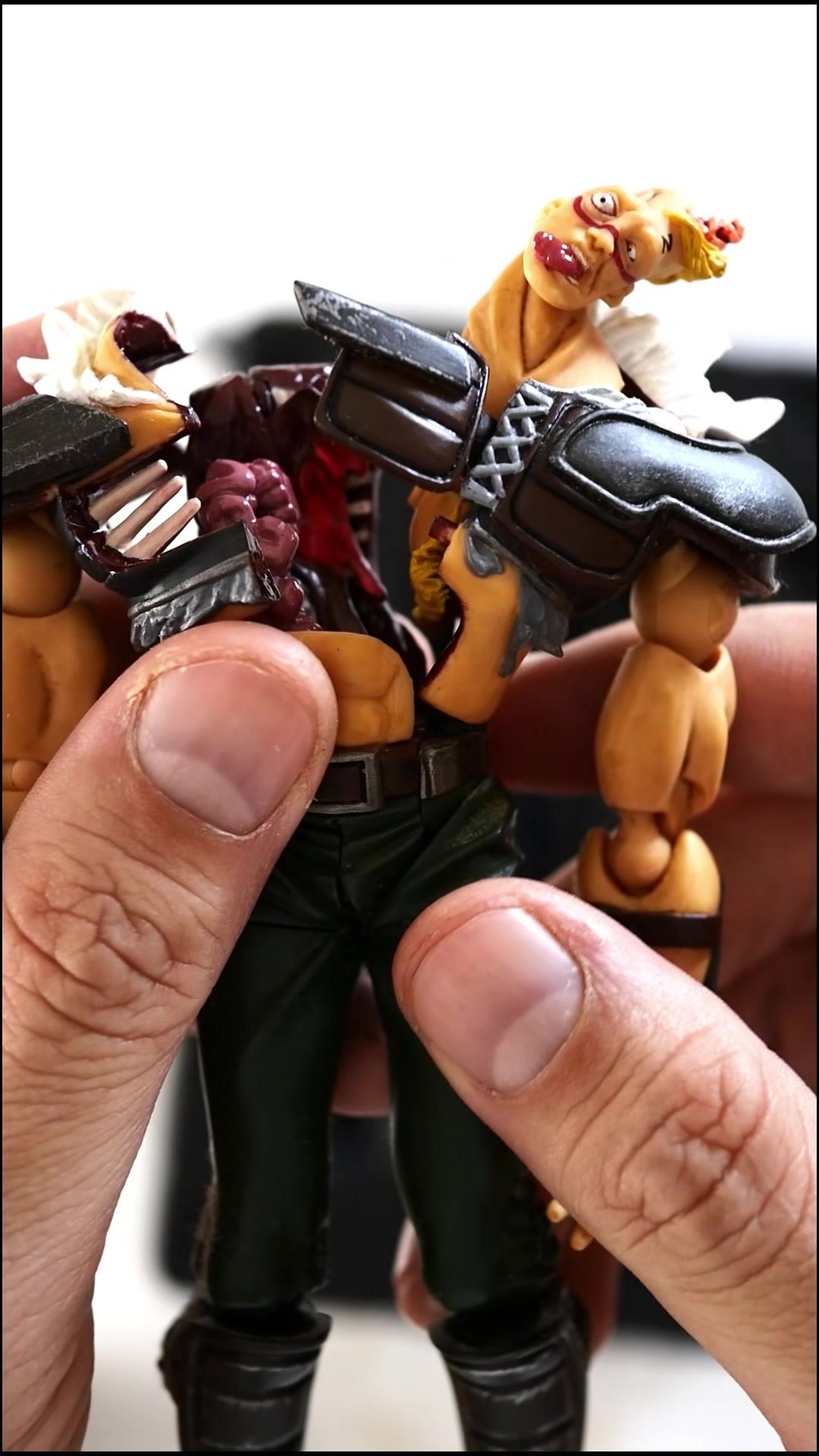 Close-up of the transformed Zeed face and exposed chest